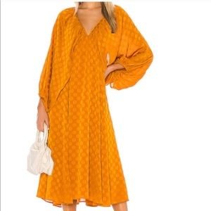 Tularosa Nola Plunge Neck Midi Dress